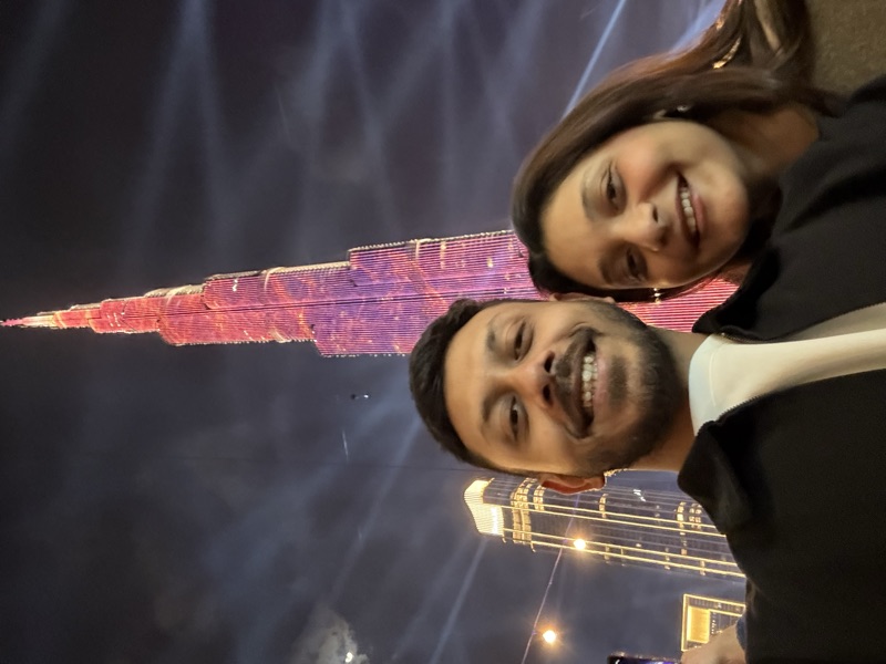 With Sahil under the Burj Khalifa